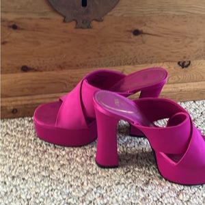 Zara satin platform shoes